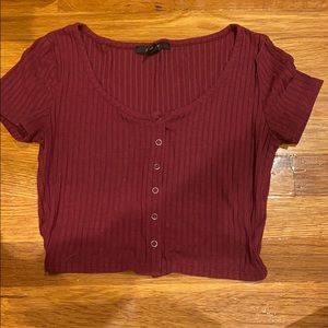 Burgundy crop top
